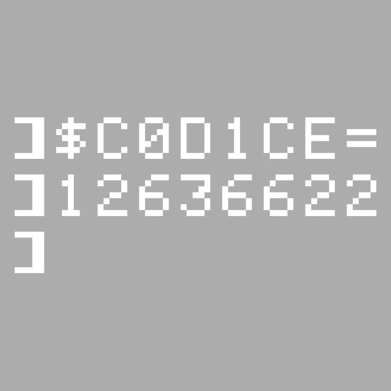 C0D1CE Codice 8-Bit Esadecimale Code Nerd Pix