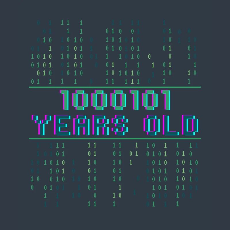69. Geburtstag 69 Jahre alt Binärcode Coder