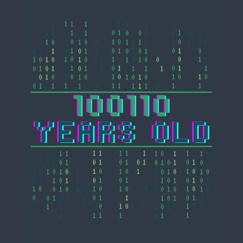 38. Geburtstag 38 Jahre alt Binärcode Coder