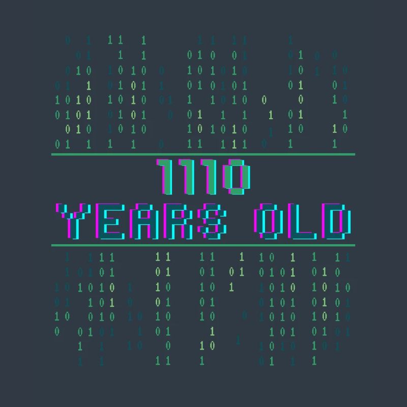 14. Geburtstag 14 Jahre alt Binärcode Coder