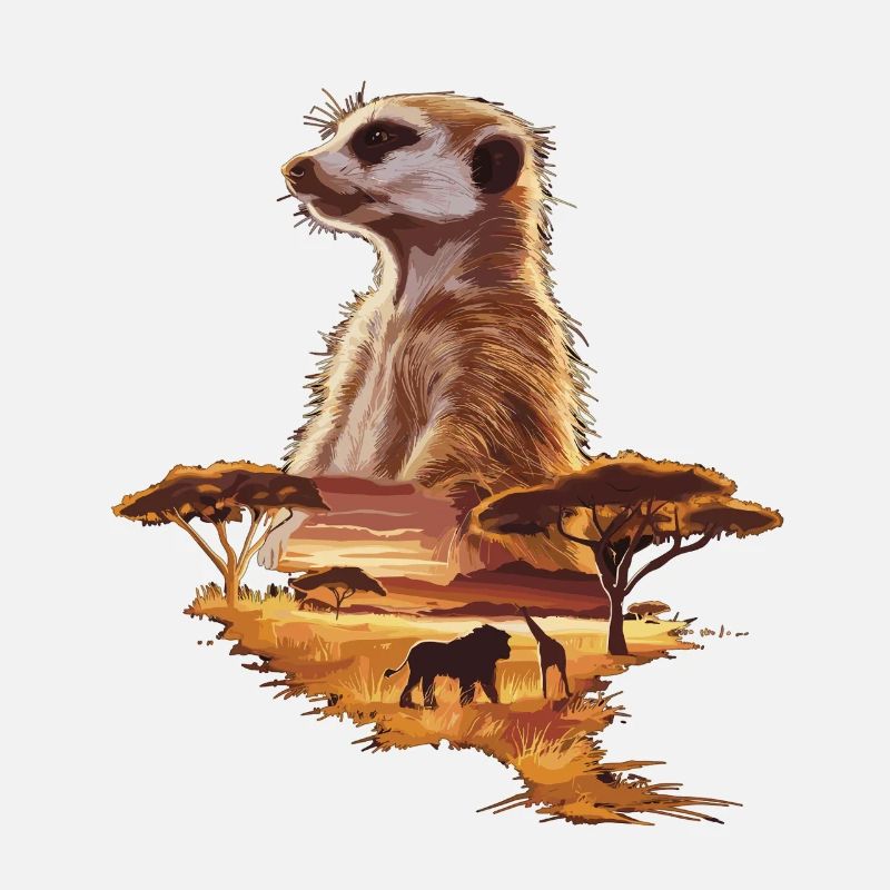 Suricates dans la savane – Faune africaine
