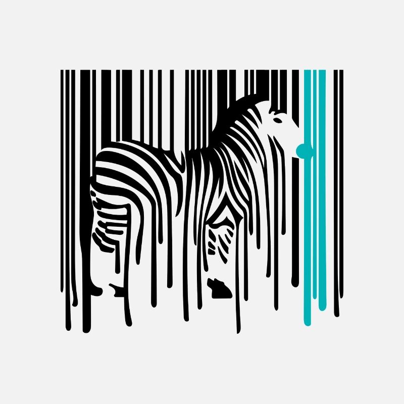 DRIPPY ZEBRA Code à barres Graffiti Street Art