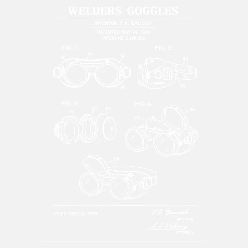 Plan de brevet : Lunettes de soudage