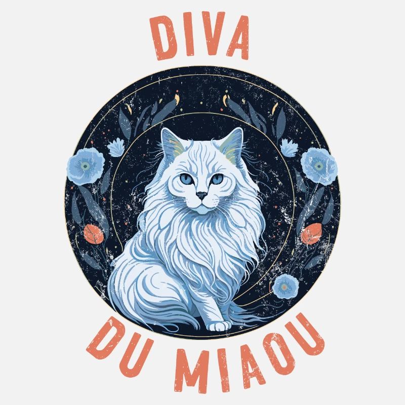 Portrait de chatte angora : Diva du Miaou