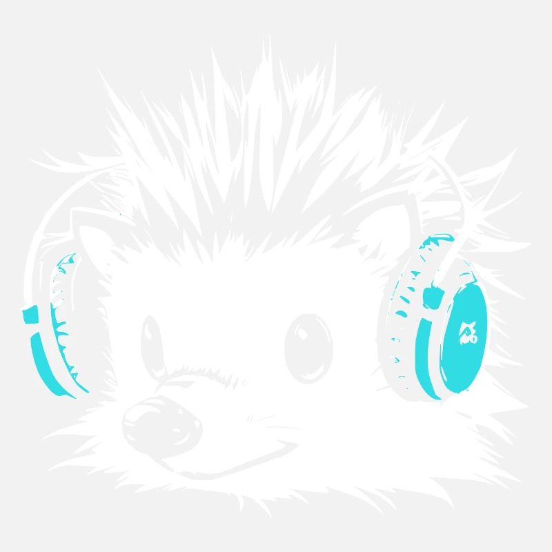 Igel mit Kopfhörer