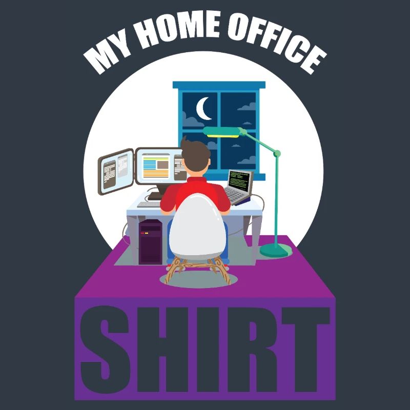 Night Shift Coder Programmer Desk Graphic