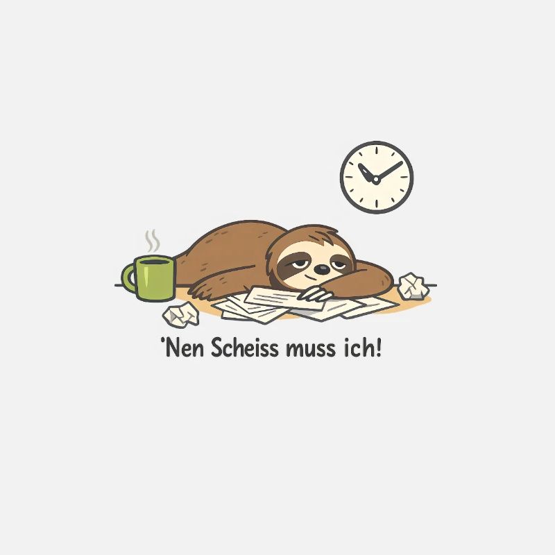 Faultier N Scheiß muss ich Homeoffice
