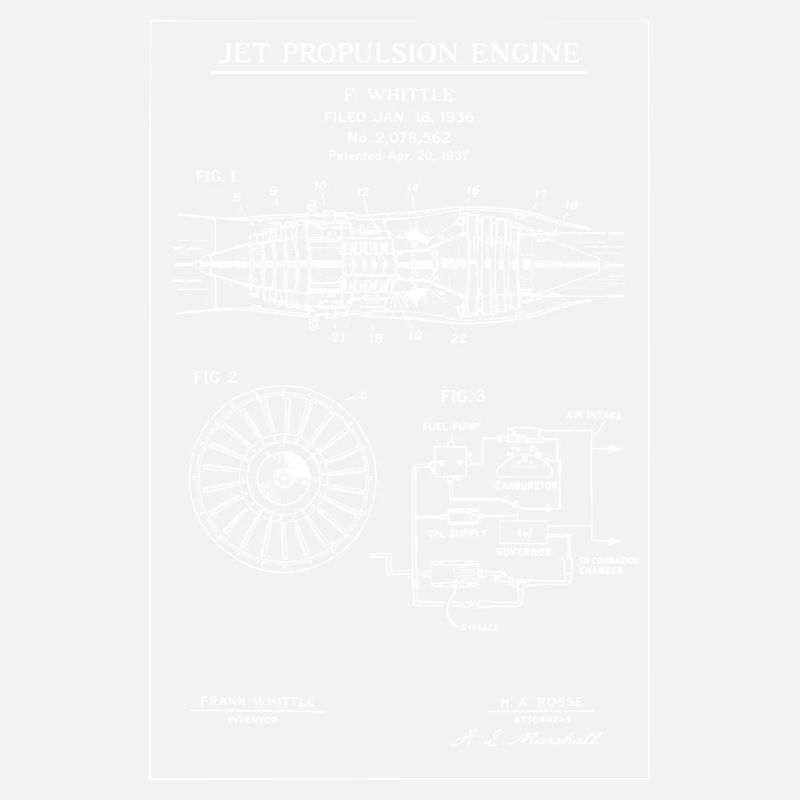 Plan directeur du moteur de propulsion à réaction