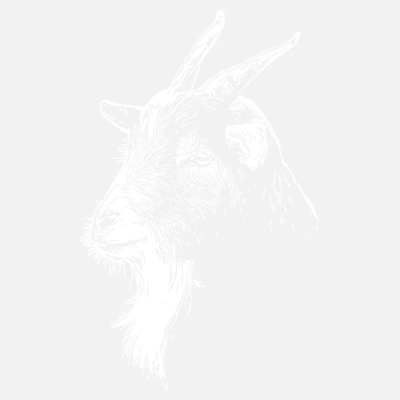 Graphisme minimaliste de silhouette de chèvre