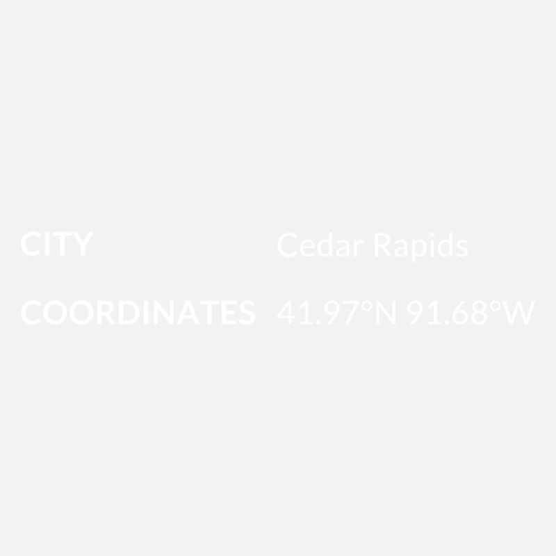 Cedar Rapids Iowa USA coordinates