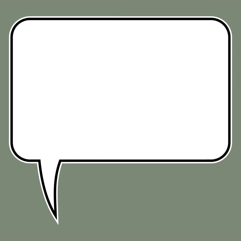 Speech bubble rectangle design