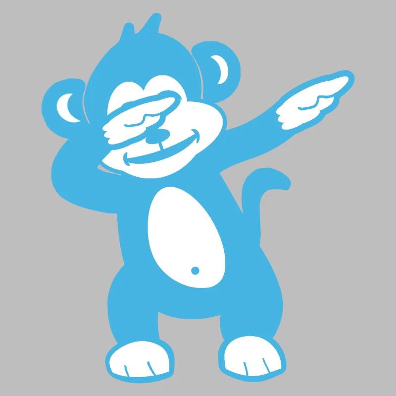 Blue Monkey Mascot - Playful Design