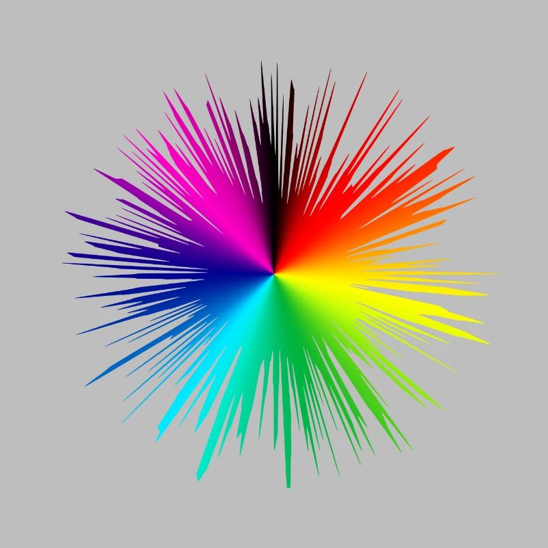 Explosion de couleur rafale radiale