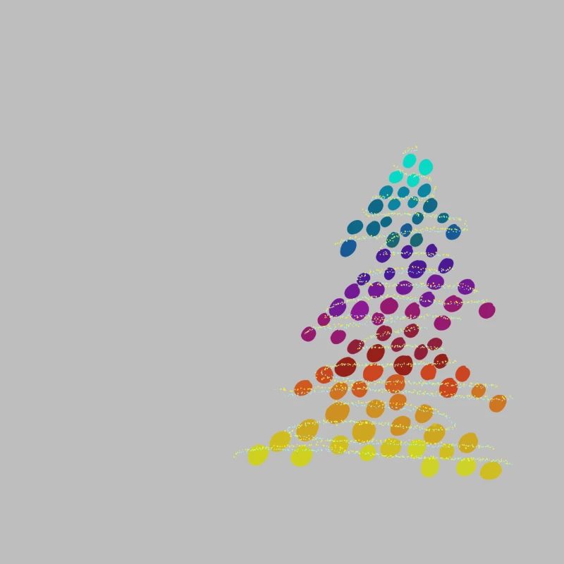 Rainbow Neon Christmas Tree – Dots & Lights