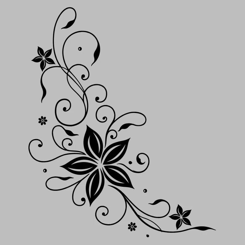 Tribal avec des fleurs