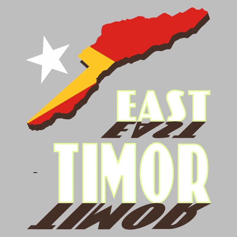 Carte du Timor oriental avec lettrage dynamique