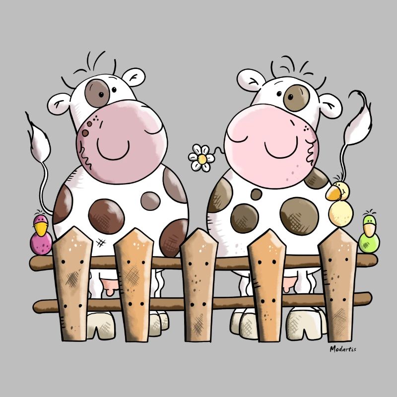 Deux Vaches heureuses