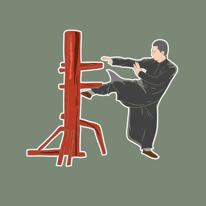 Pose de combat de Wing Chun