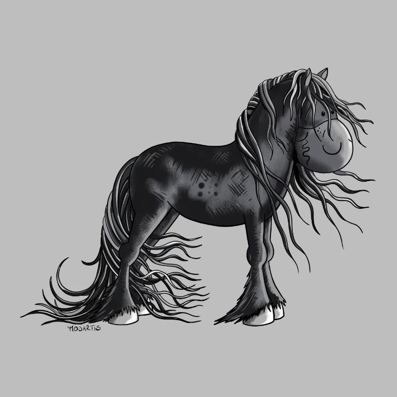 Süßes Friesenpferd
