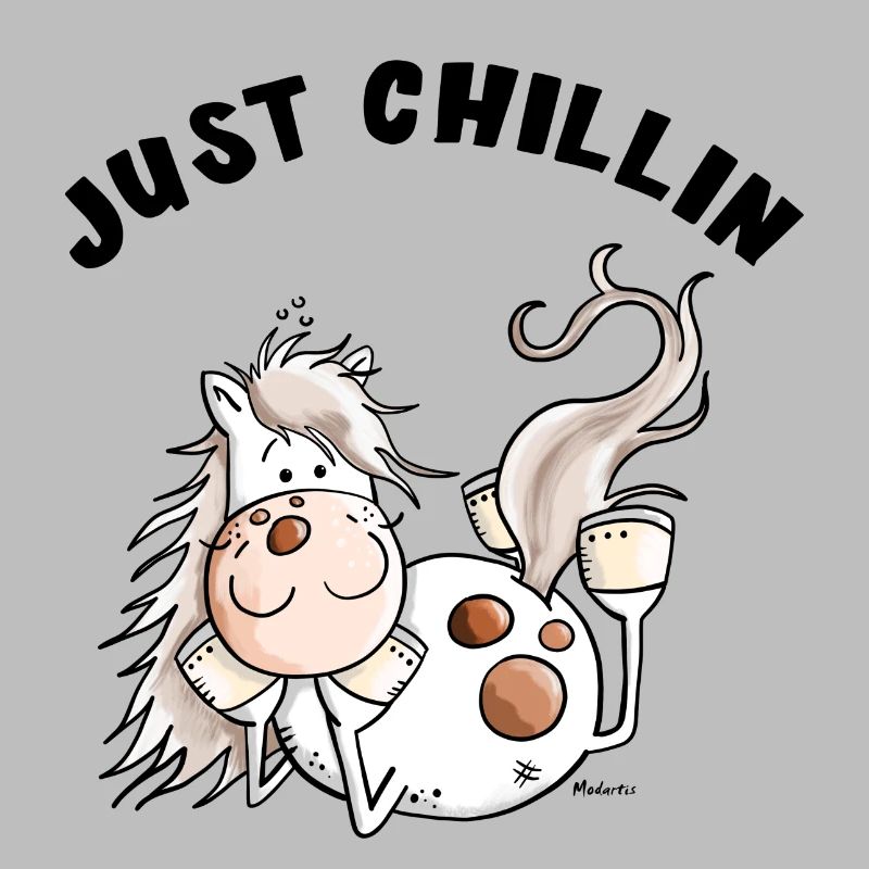Chillendes Pferd - Comic - Pferde - Geschenk