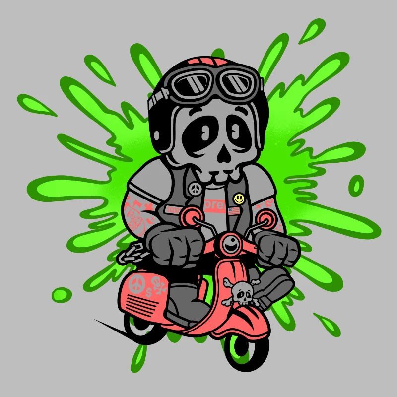 Skull Mofa Moped