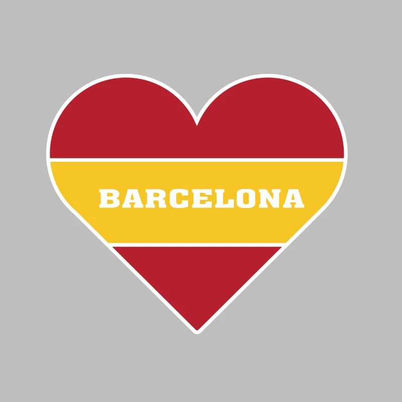 Barcelone Espagne Drapeau Love Barcelona España