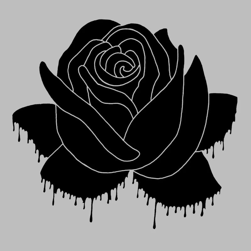 Graffiti einer schwarzen Rose