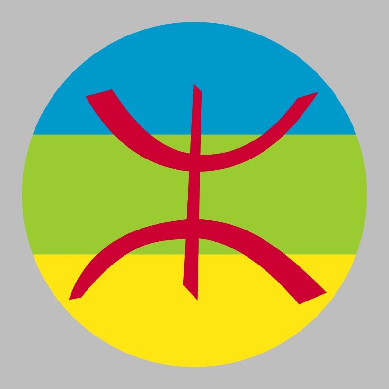 Sticker drapeau berbère cocarde amazigh