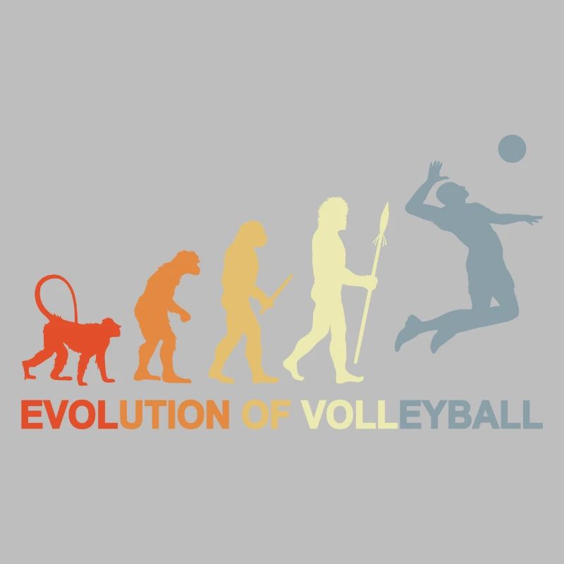 Evolution eines Volleyballspielers