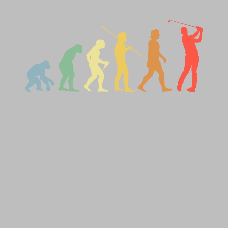 Golf Evolution Retro Golfen Golfspieler