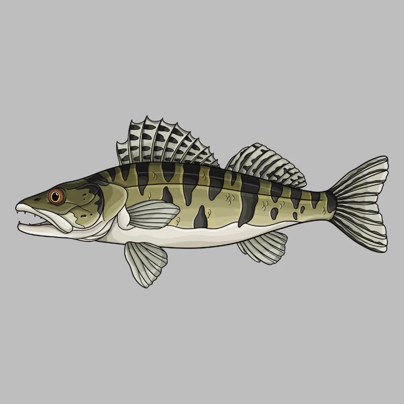 Conception de poissons prédateurs à zanders pour pêcheurs