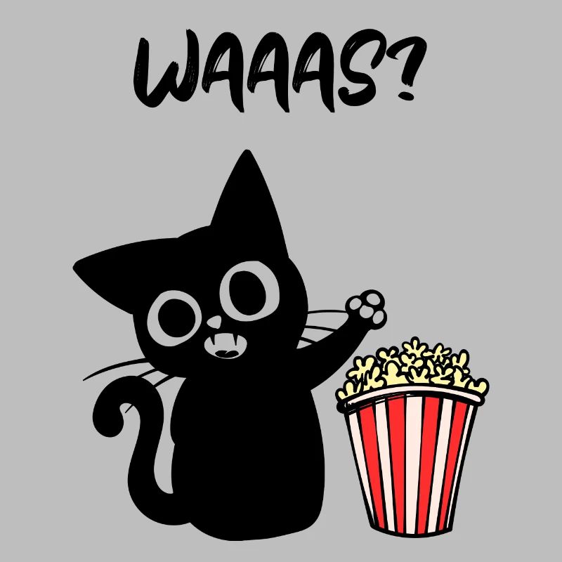 Films Popcorn Cat Binge Watching Dire Cineaste