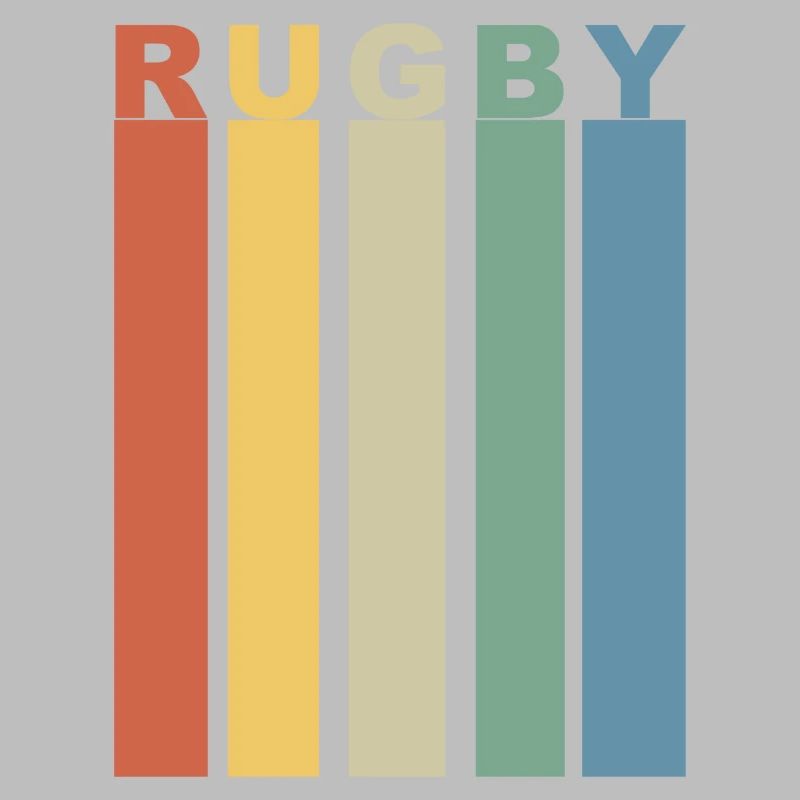 Retro rugby bande de couleurs verticales