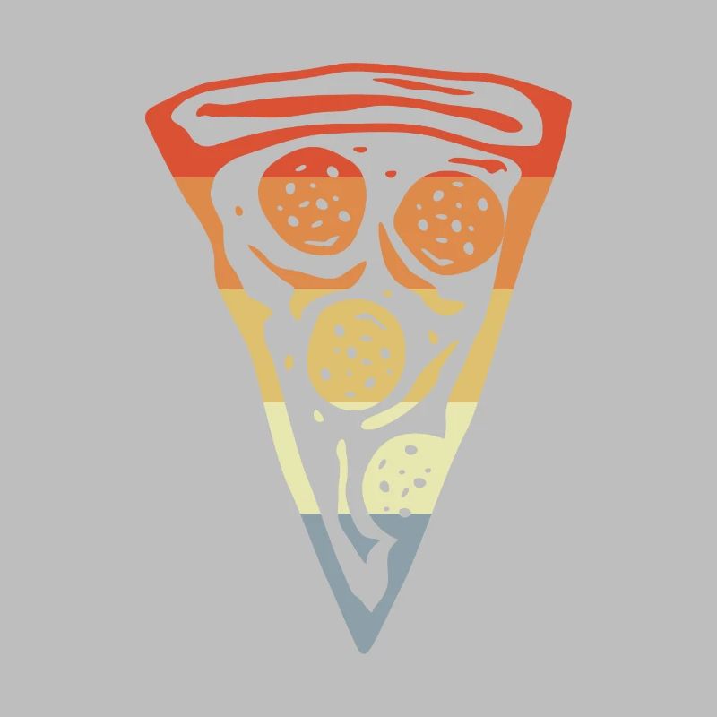 Tranche de pizza rétro