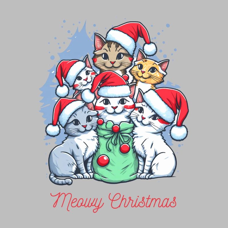 Conception de l’équipage de Noël de chat festif
