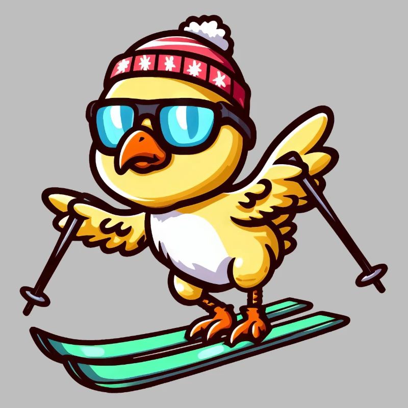 Chicken Chicks on Skis - Cuter