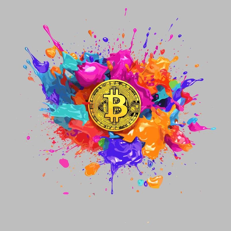 Splash de couleur Bitcoin