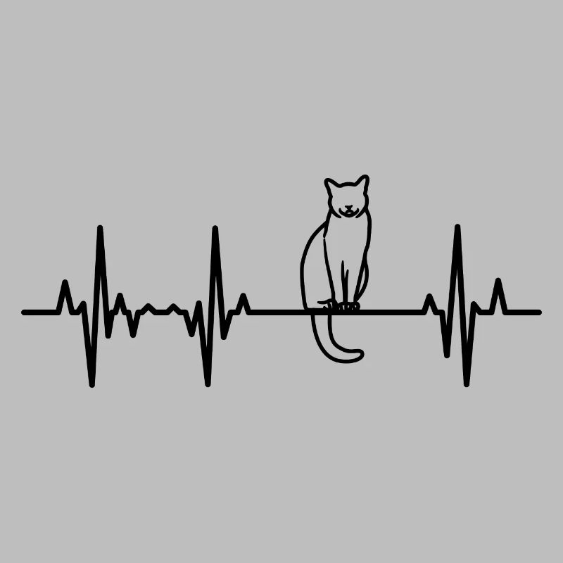 Rythme cardiaque de l’ECG du chat
