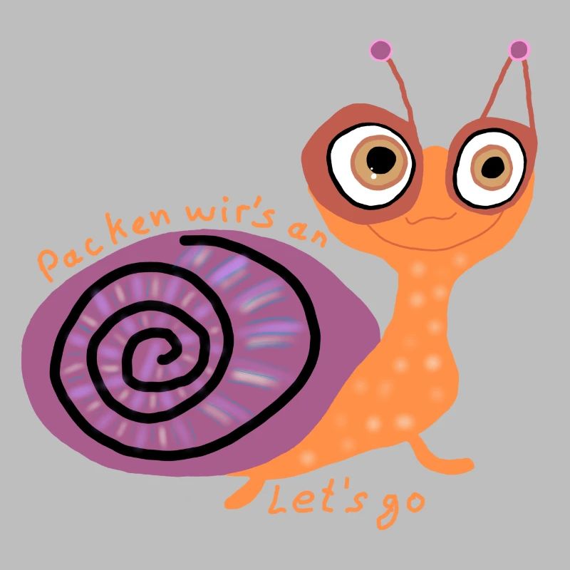 Schnecke mit Spruch