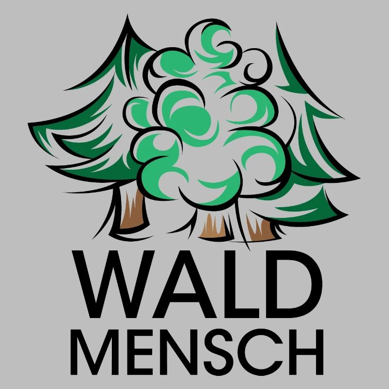 Logo d’arbres d’homme de forêt icône de logo de forêts de forêt