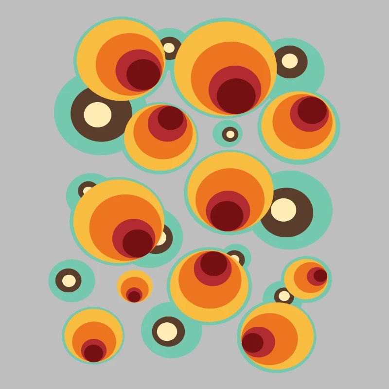 Vintage Mid Century Circle Pattern