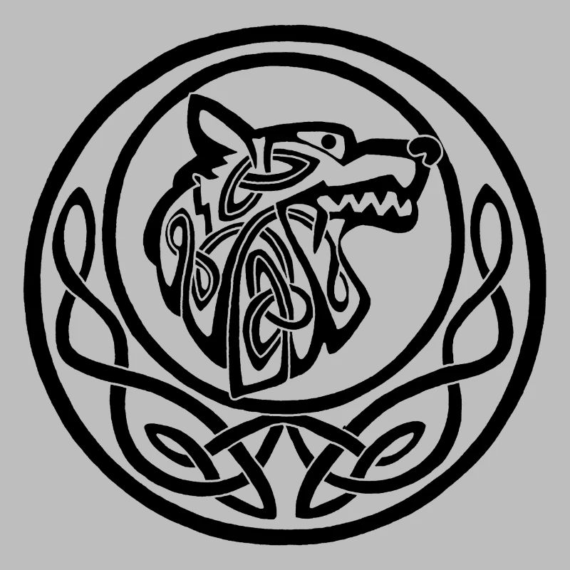 Black Wolf Lunar Symbol