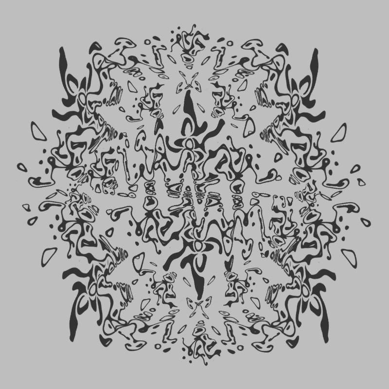 Abstract Black Mandala Pattern