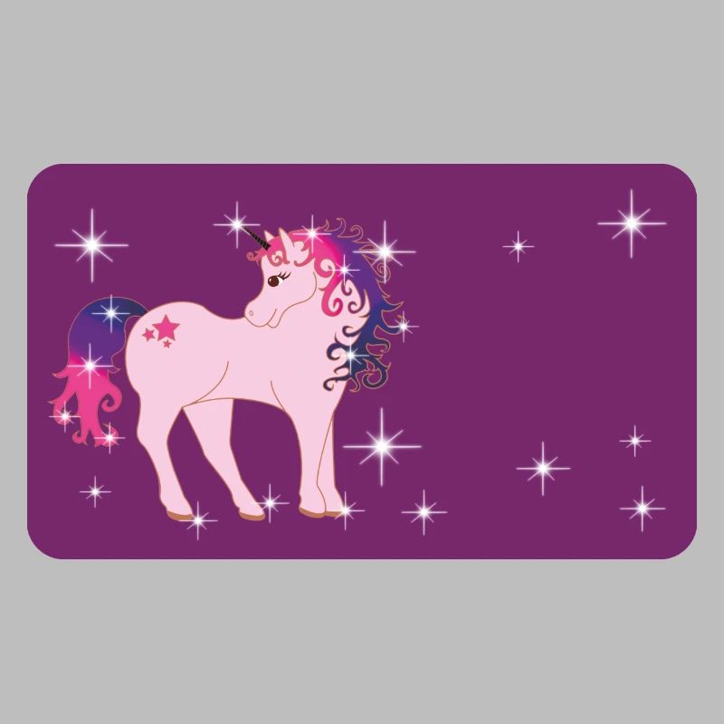 Fantasy Einhorn mit Sternchen - lila 