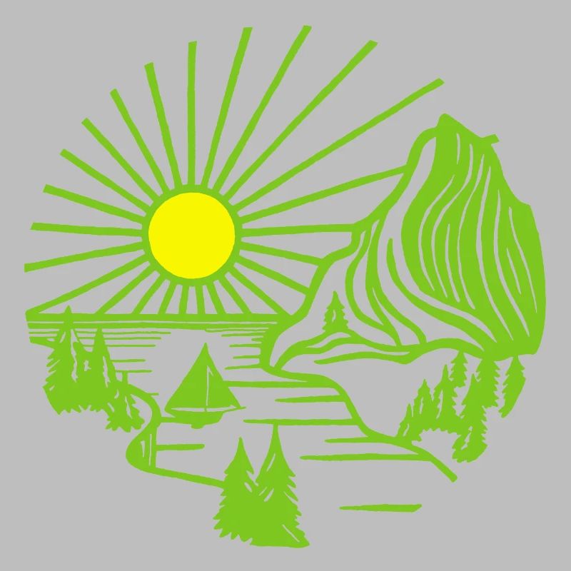 Paysage de vacances (vert)