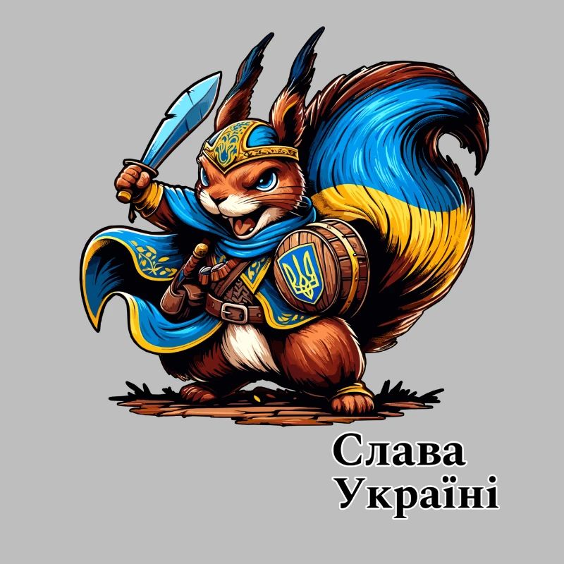 Cooles Ukraine Kämpfer Eichhörnchen