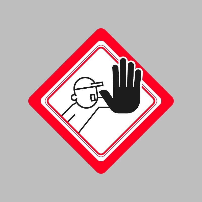 Unauthorized access prohibited Prohibition signs