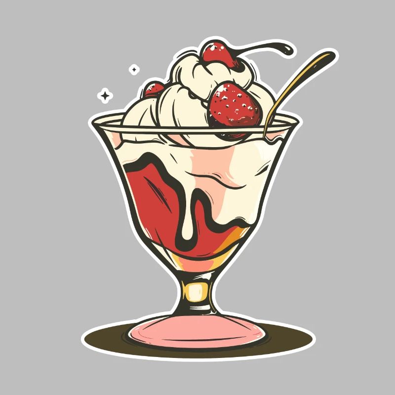 Dessin de coupe glacée