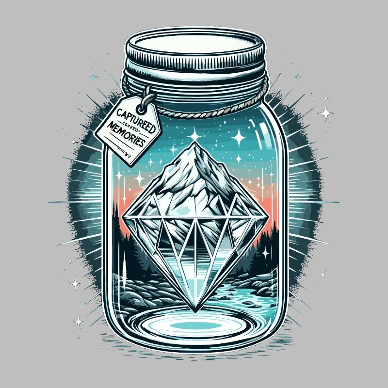 Diamond in a mason jar