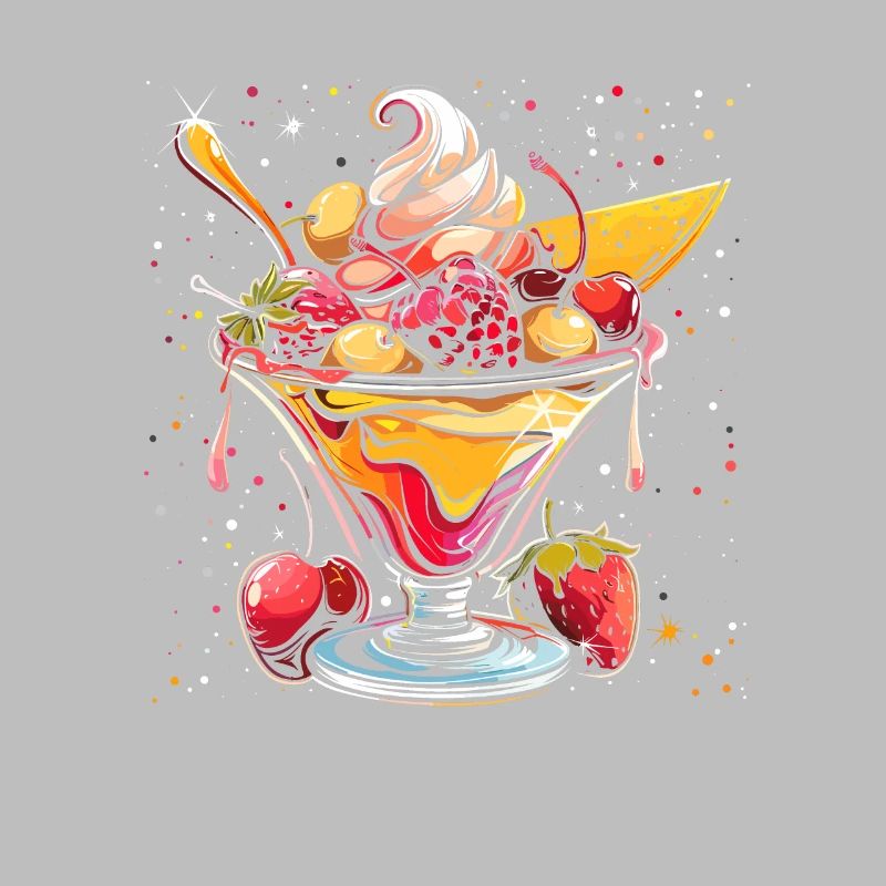 Graphique sundae à la crème glacée